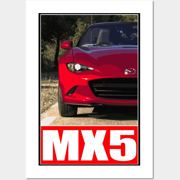 Mazda MX5 Wall Art by 5thmonkey